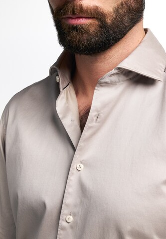 ETERNA Slim fit Button Up Shirt in Beige