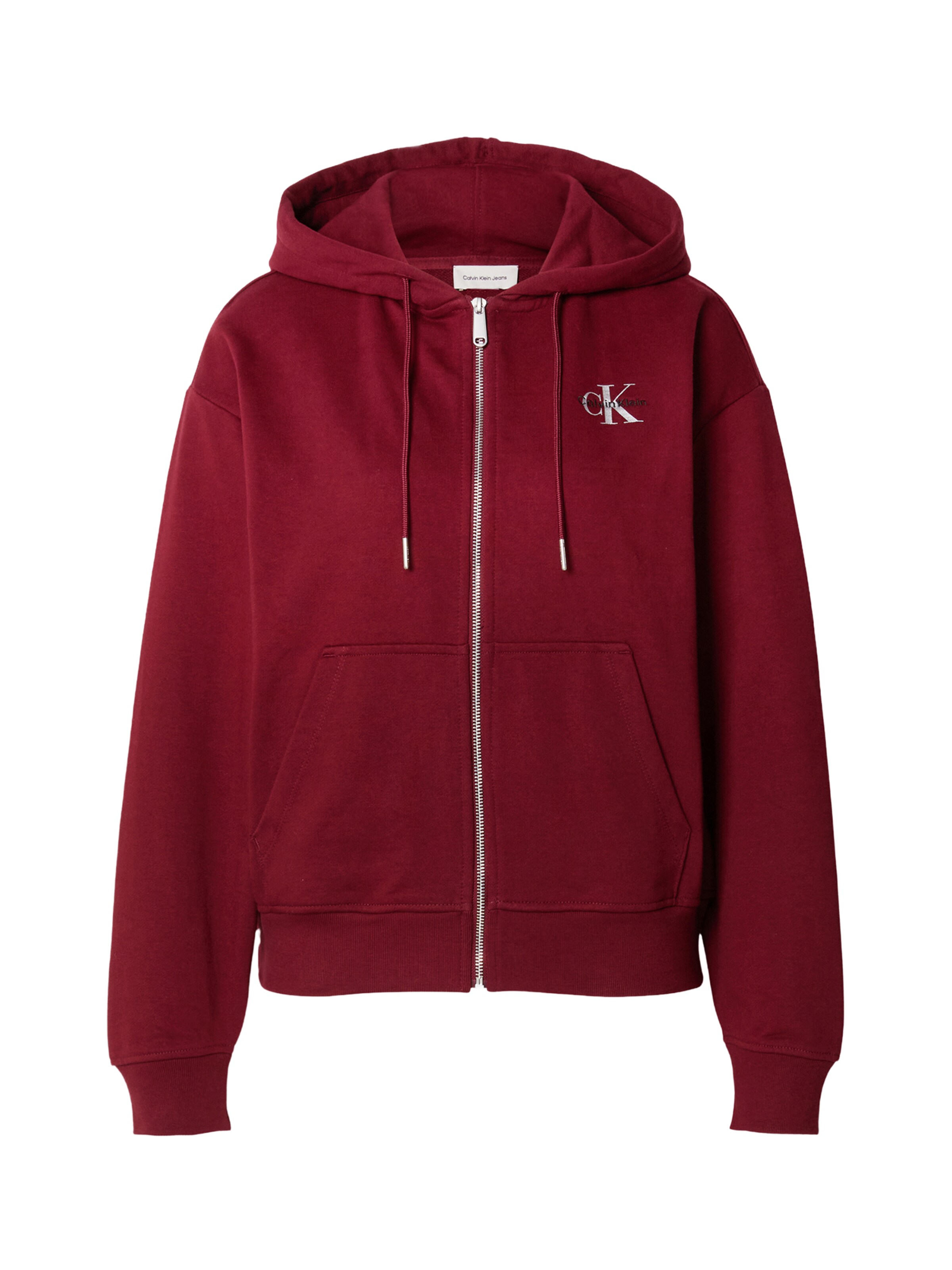 Calvin Klein Jeans Суичъри с качулка в червено: отпред