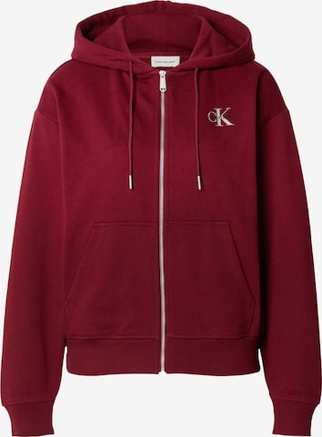 Calvin Klein Jeans Суичъри с качулка в червено: отпред