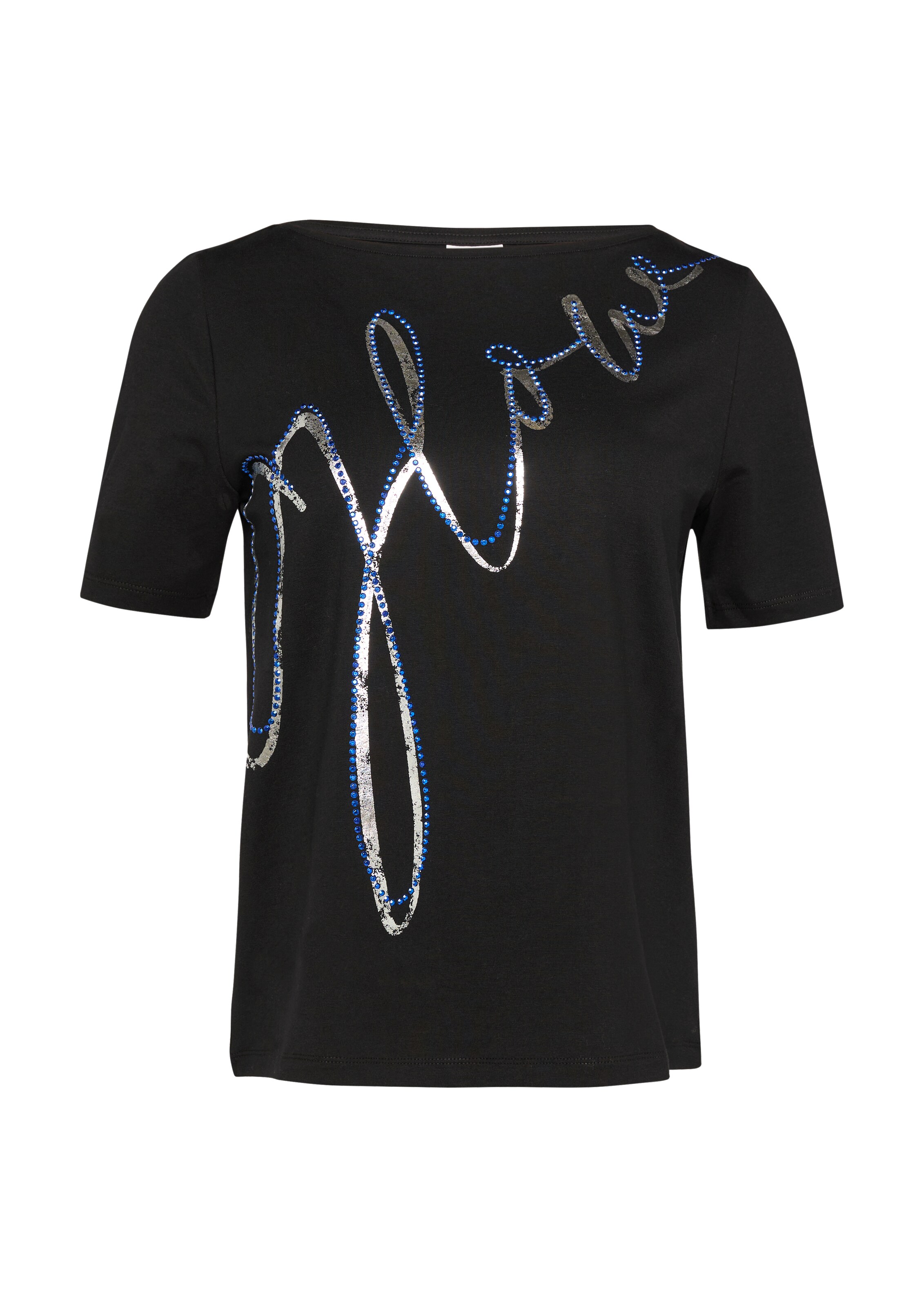 T-shirt s.Oliver BLACK LABEL en noir : devant