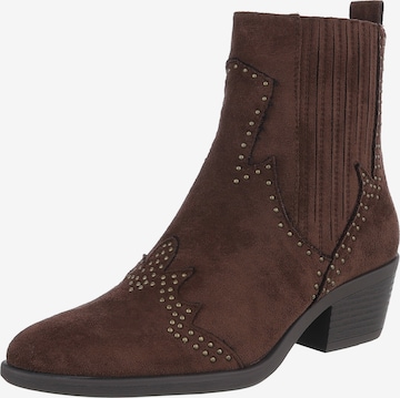 Ital-Design Stiefelette in Braun: Vorderseite