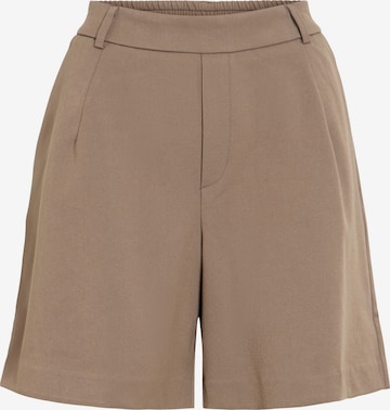 VILA Pleat-front trousers 'VIVarone' in Brown: front