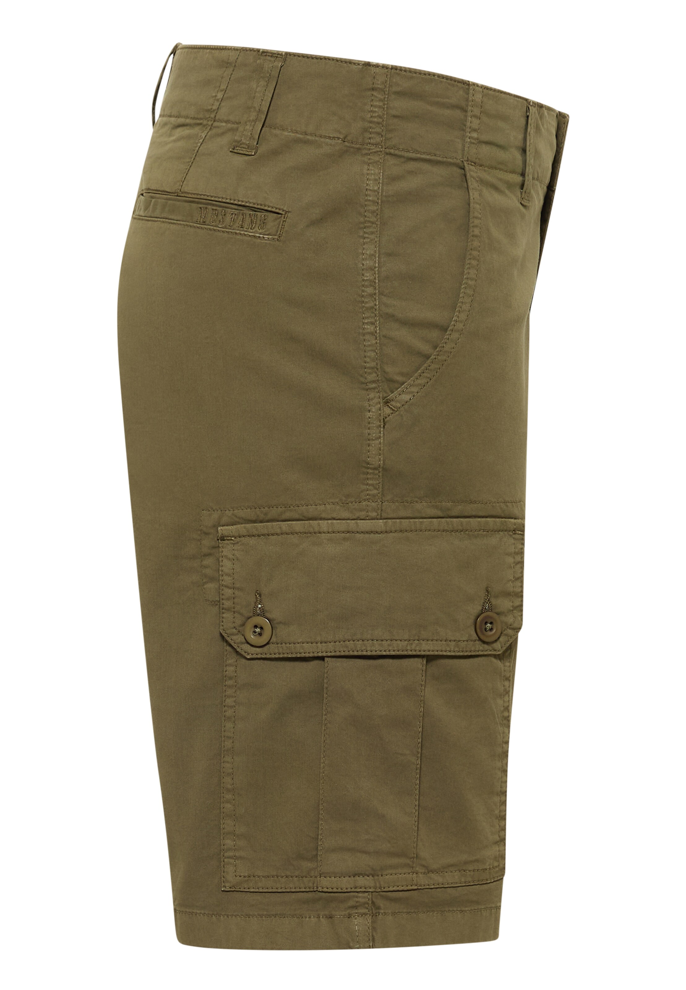 MUSTANG Wide leg Cargo Pants 'Harry Papertouch' in Green