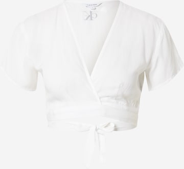 Calvin Klein Swimwear Blouse in White: front