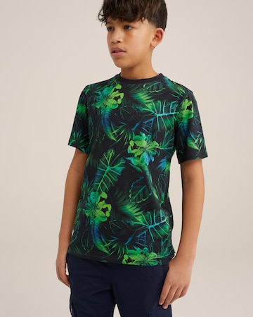 T-Shirt WE Fashion en vert : devant