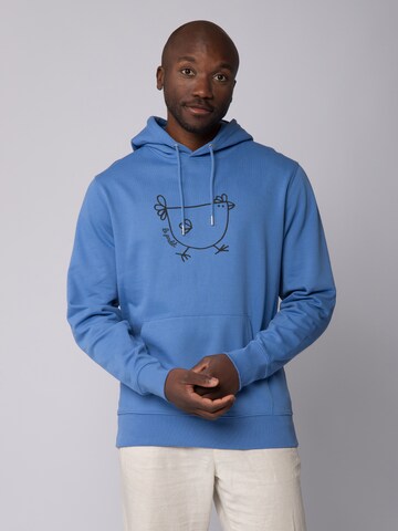 Felpa ' Le poulet - das Huhn ' di Watapparel in blu: frontale