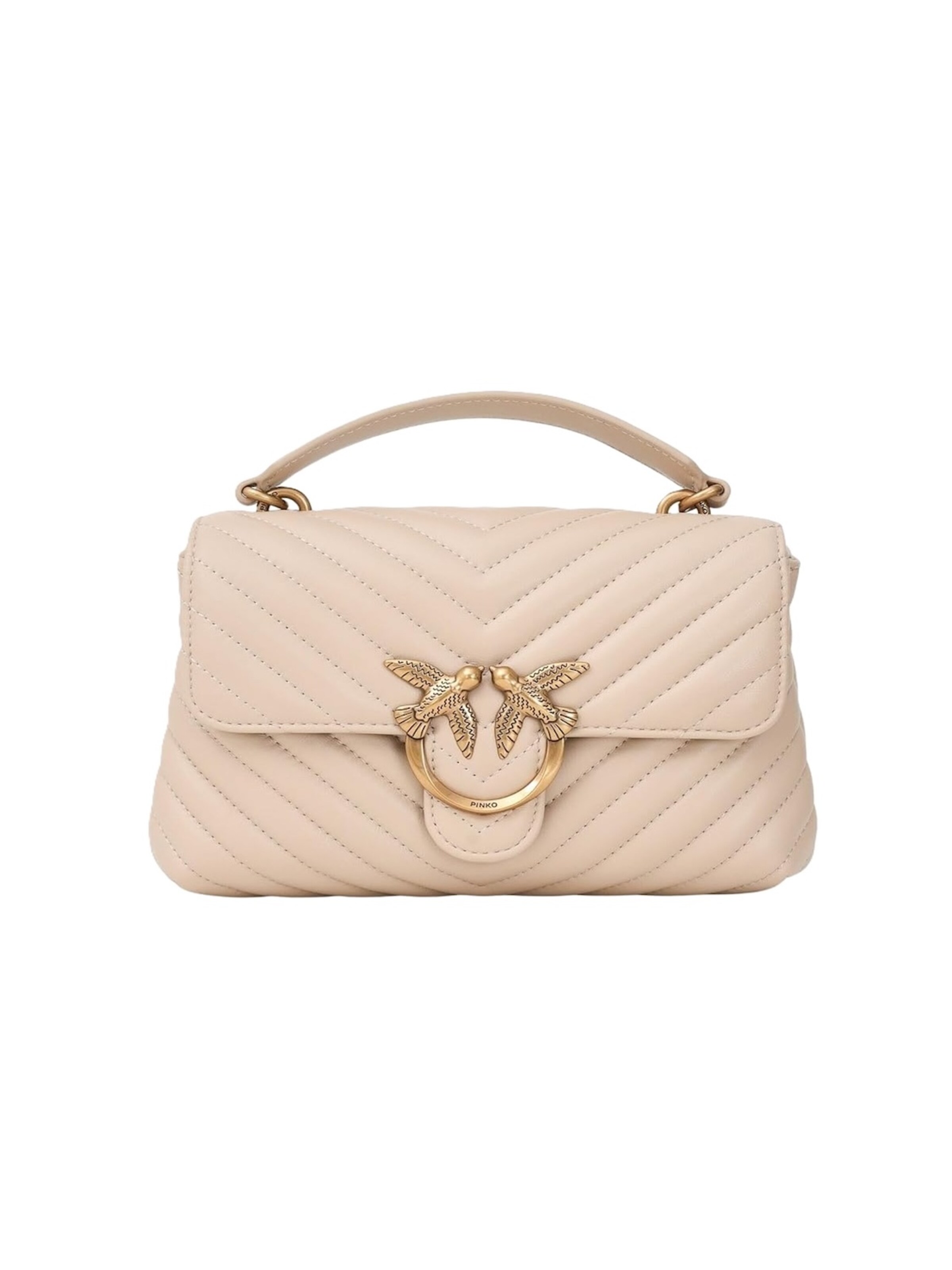Borsa a tracolla '100044 A0GK' di PINKO in beige: frontale