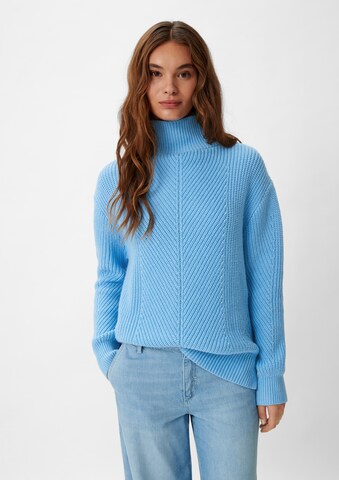 Pull-over comma casual identity en bleu : devant