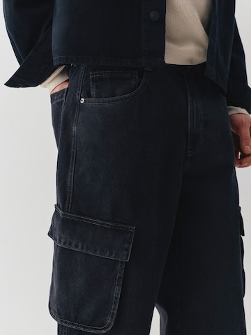 Baggy Jeans cargo Pull&Bear en noir