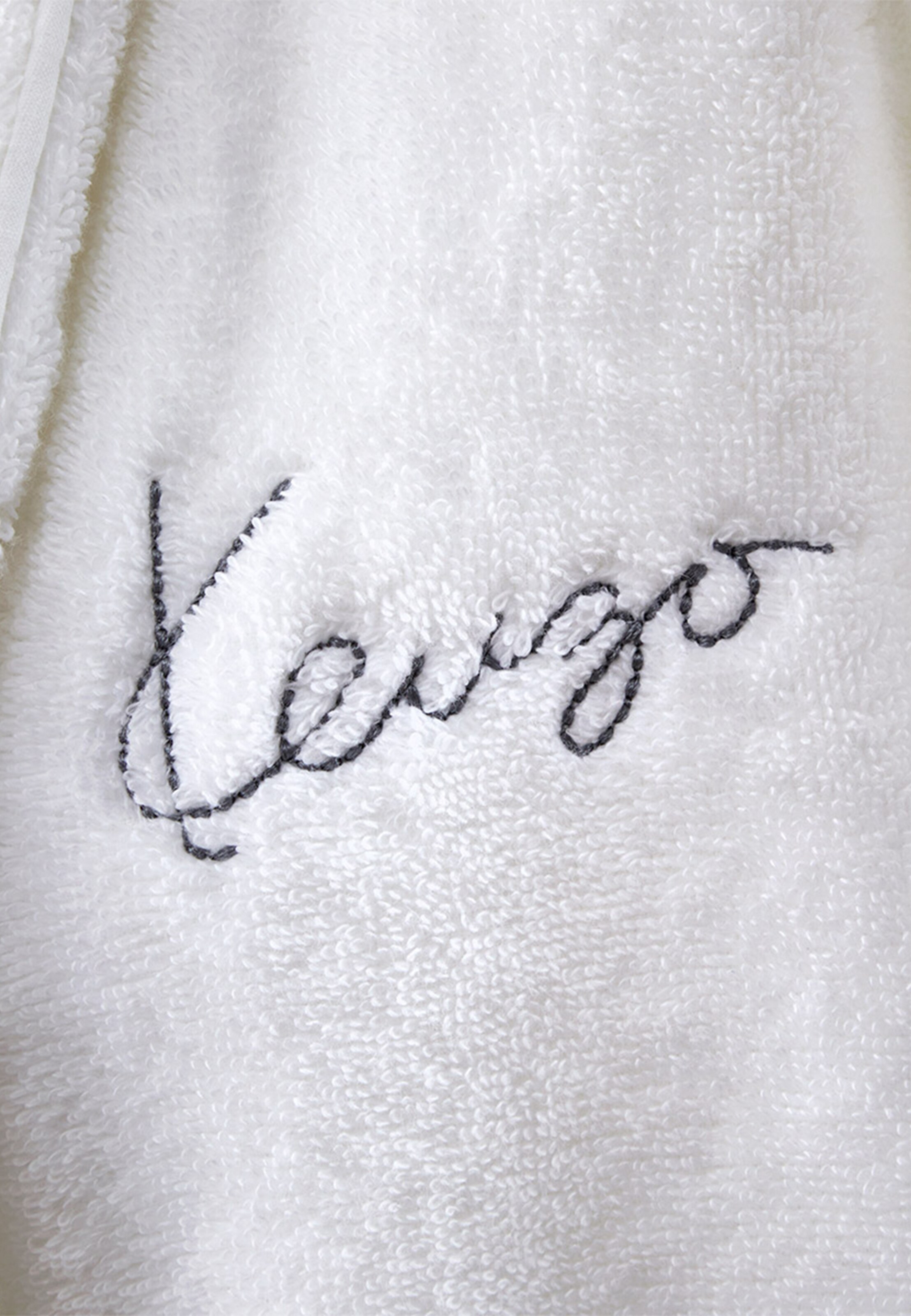 Kenzo Home Long Bathrobe in White