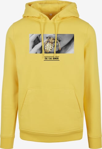 Felpa 'Boom Hoody' di Mister Tee in giallo: frontale