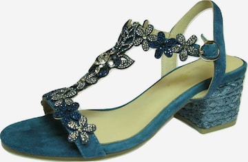 Alma En Pena Strap Sandals in Blue: front