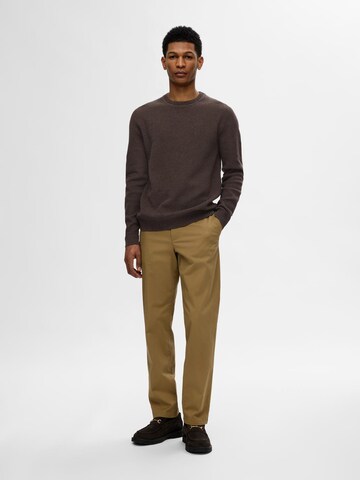 SELECTED HOMME Tröja 'SLHRoss' i brun