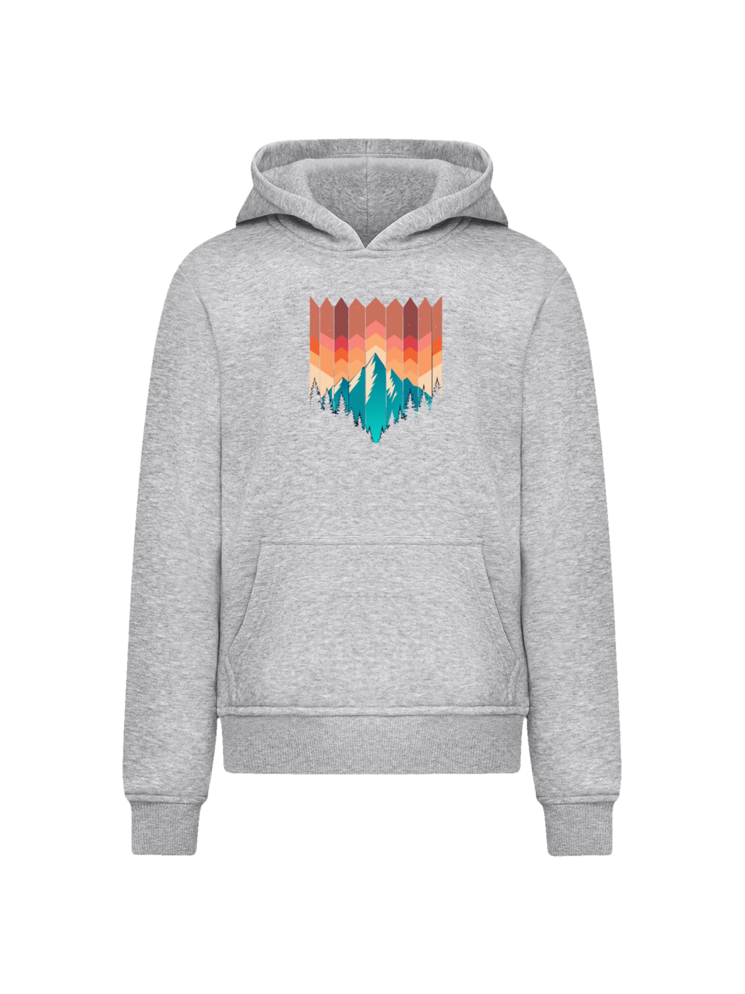 Sweat 'Berg Sonnenuntergang' F4NT4STIC en gris : devant