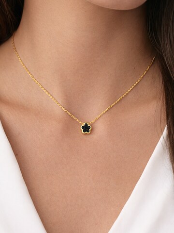 Chaîne 'Clover Black Marmor Halskette' Pure Schmuck en or