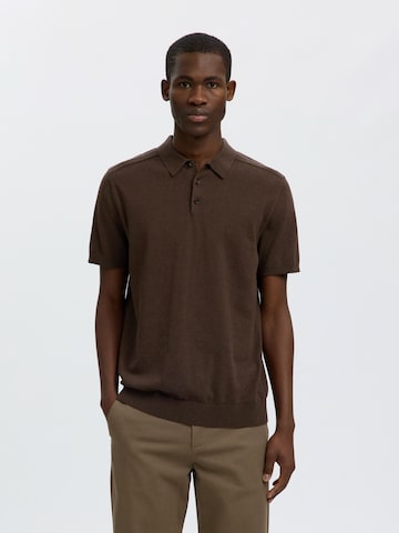 SELECTED Pullover 'SLHBerg' in Braun: Vorderseite