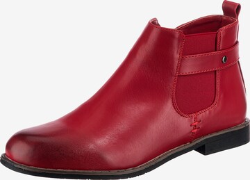 ambellis Chelsea Boots in Red: front