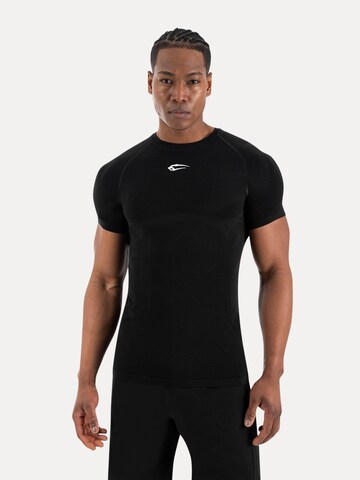 T-Shirt Smilodox en noir : devant