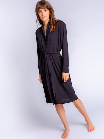 PJ Salvage Dressing Gown in Black: front