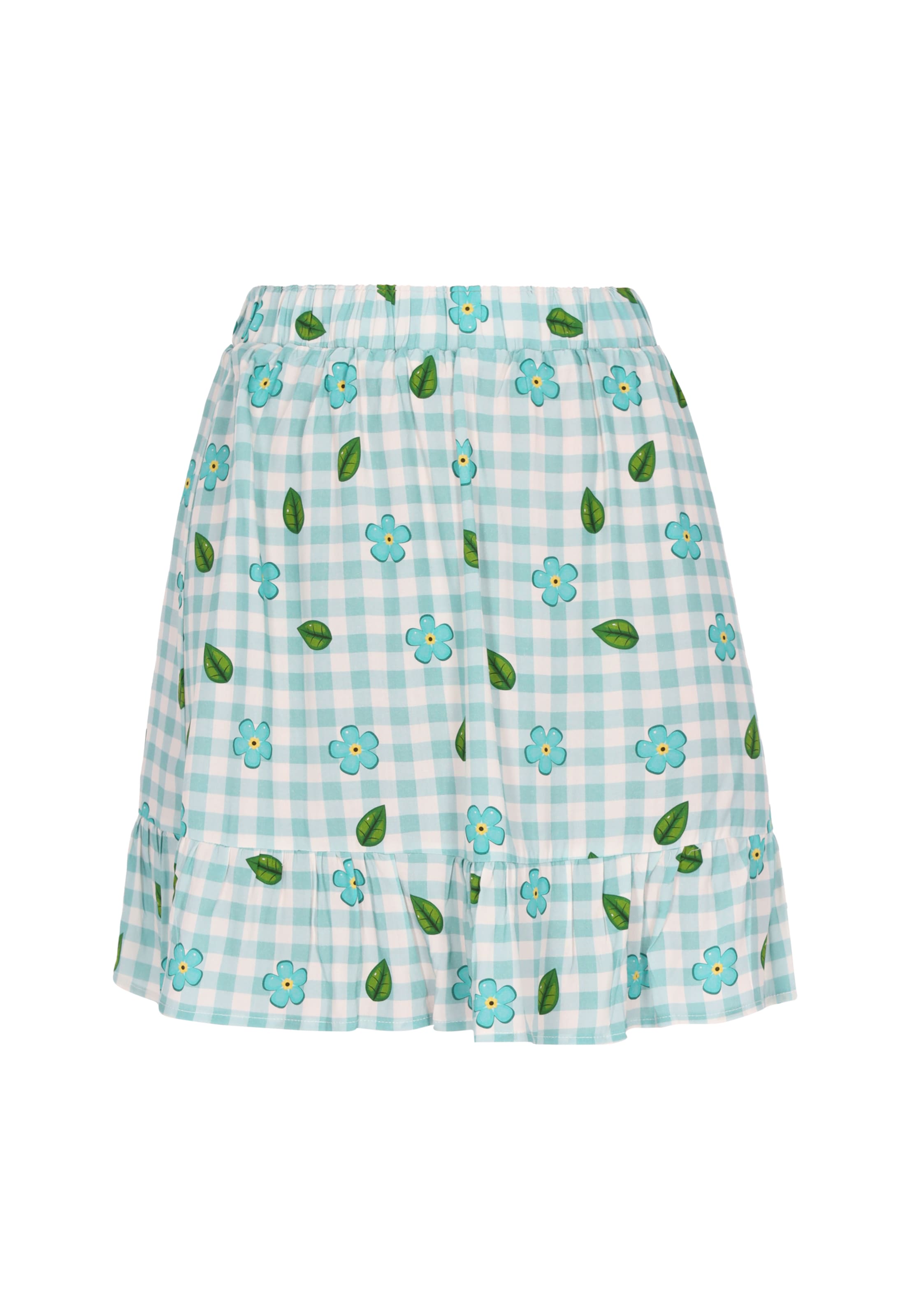 swirly Пола 'Back To School' в синьо: отпред