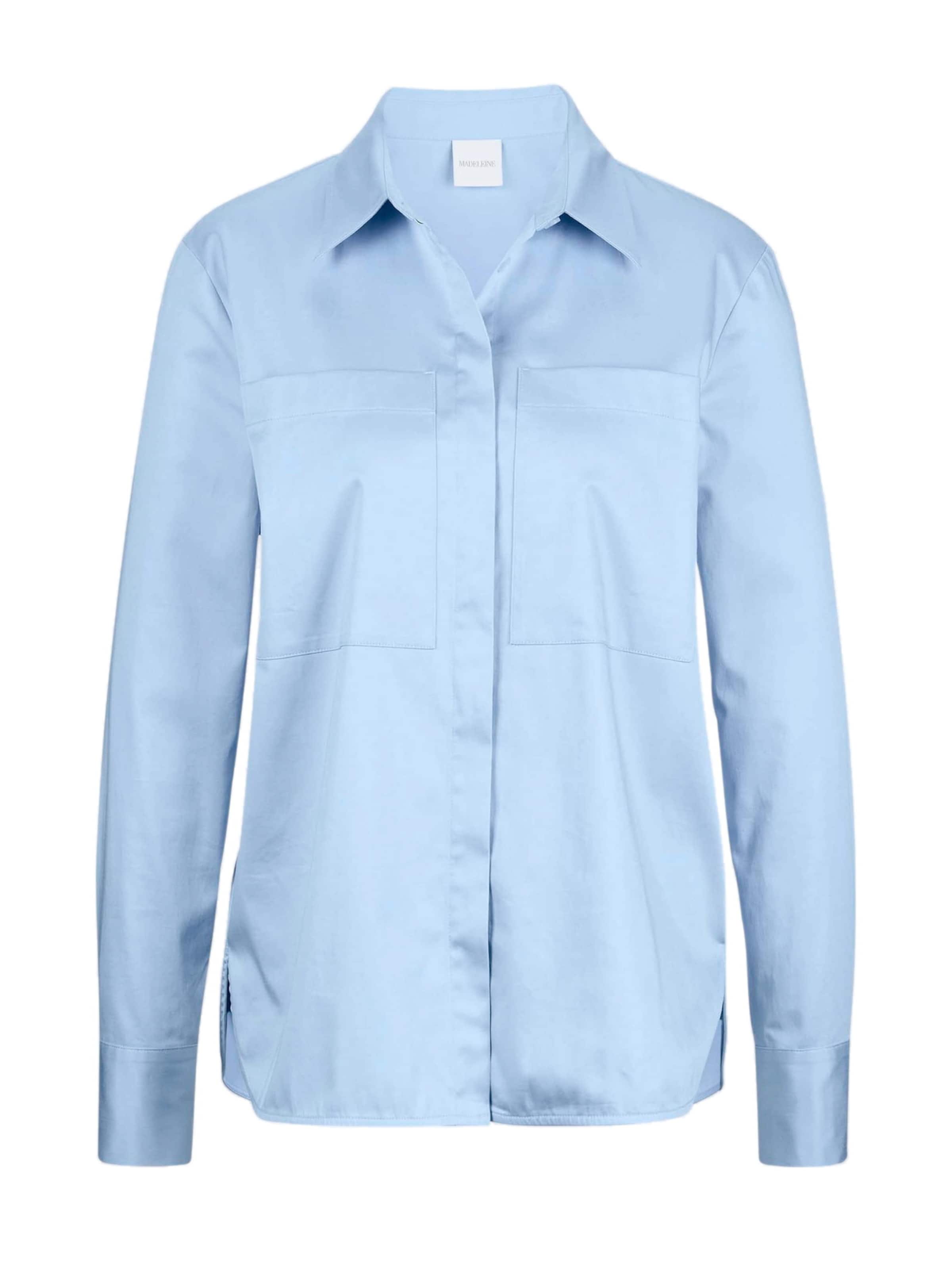 MADELEINE Bluse in Blau: Vorderseite