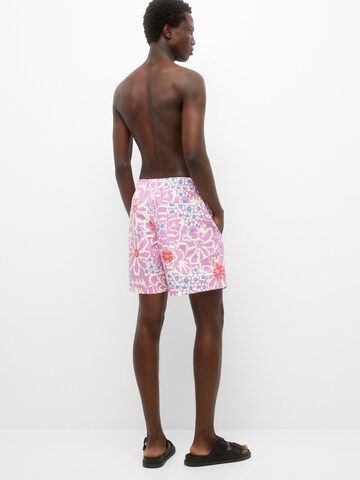 Shorts de bain Pull&Bear en rose