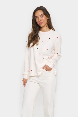 SAINT TROPEZ - Sweatshirt 'Johanni' em branco: frente
