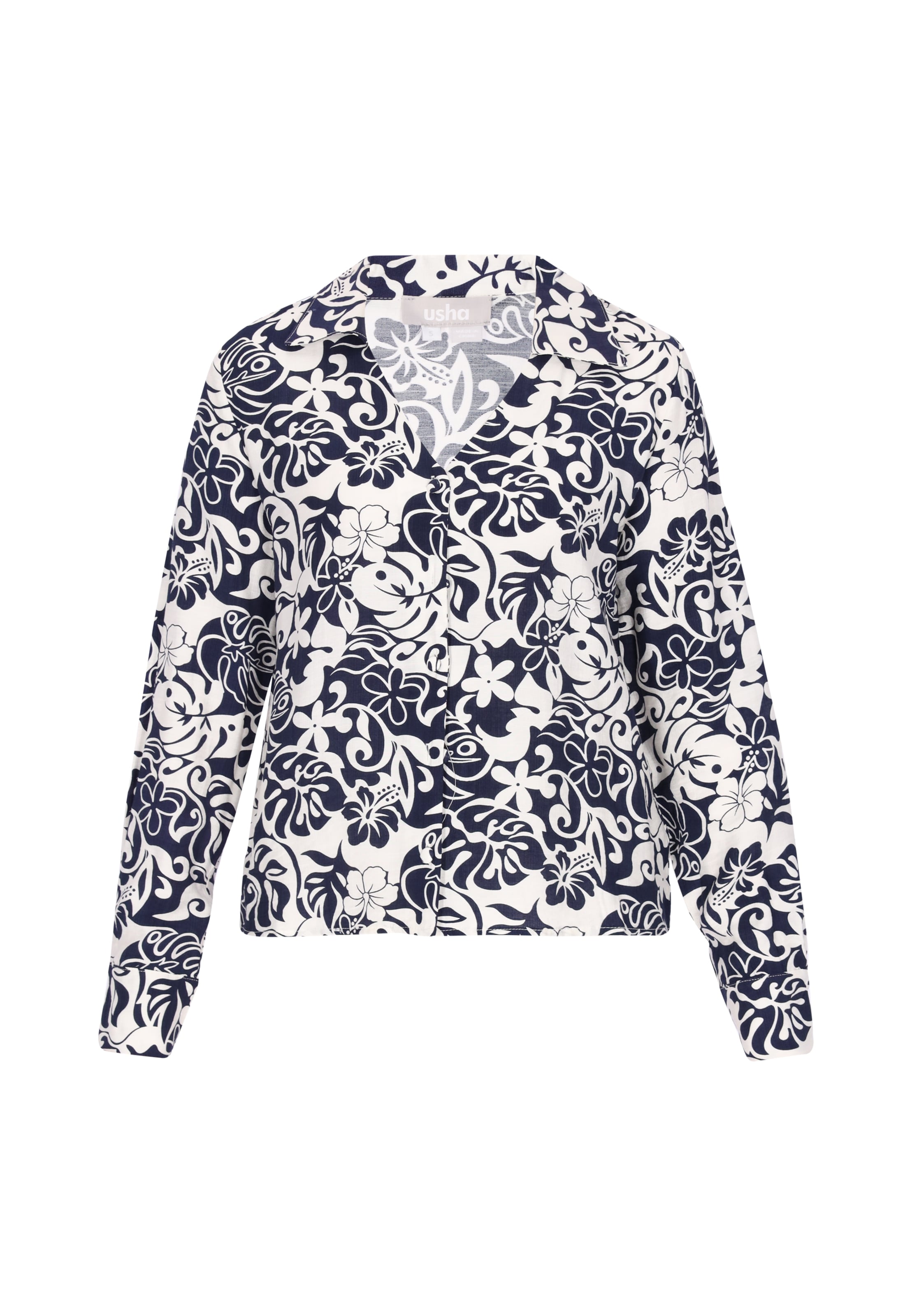 Chemisier Usha en bleu : devant