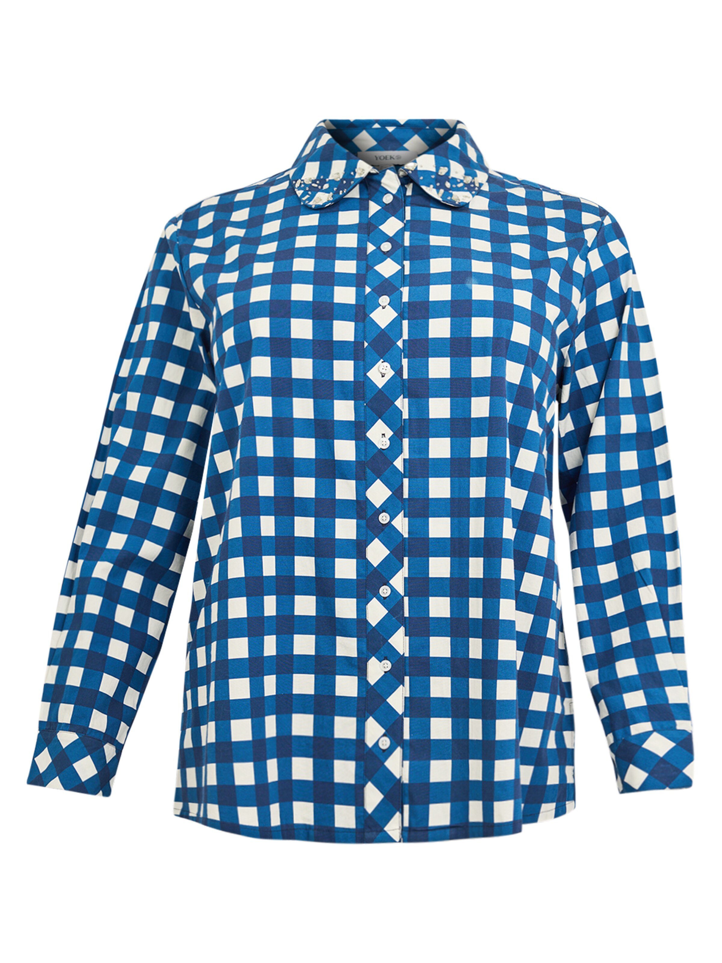 YOEK Blouse in Blue: front