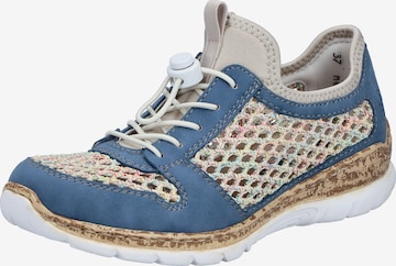 Scarpa stringata sportiva di Rieker in blu: frontale