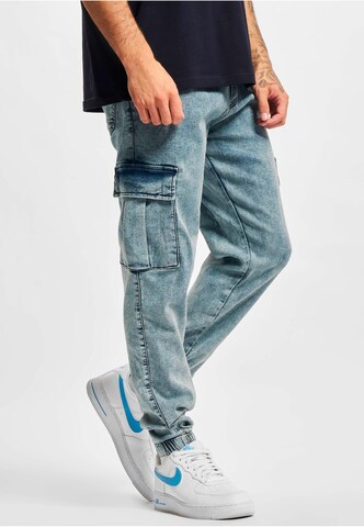 Tapered Jeans cargo di 2Y Premium in blu: frontale