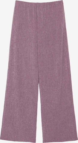 Pull&BearWide Leg/ Široke nogavice Hlače - ljubičasta boja: prednji dio