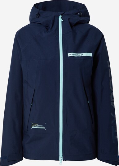 JACK WOLFSKIN Veste outdoor 'OFFSHORE' en bleu nuit / bleu néon, Vue avec produit