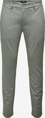 Slimfit Pantaloni chino 'ONSMark' di Only & Sons in verde: frontale