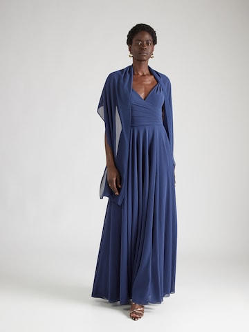 mascara - Vestido en azul: frente