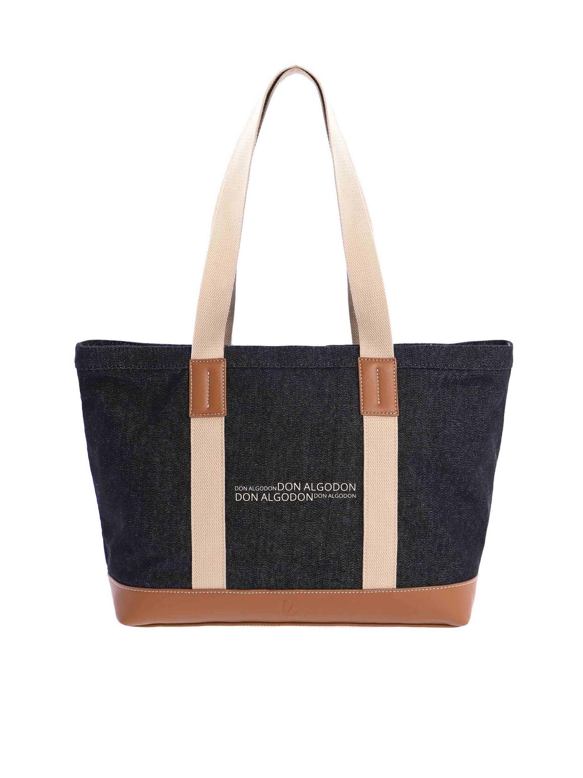 Don Algodon - Shopper 'Tabarca' en negro: frente