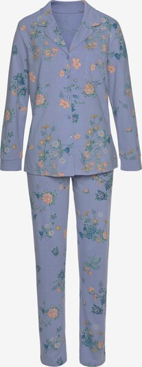 VIVANCE Pyjama 'Dreams' en bleu / jaune / vert / orange, Vue avec produit