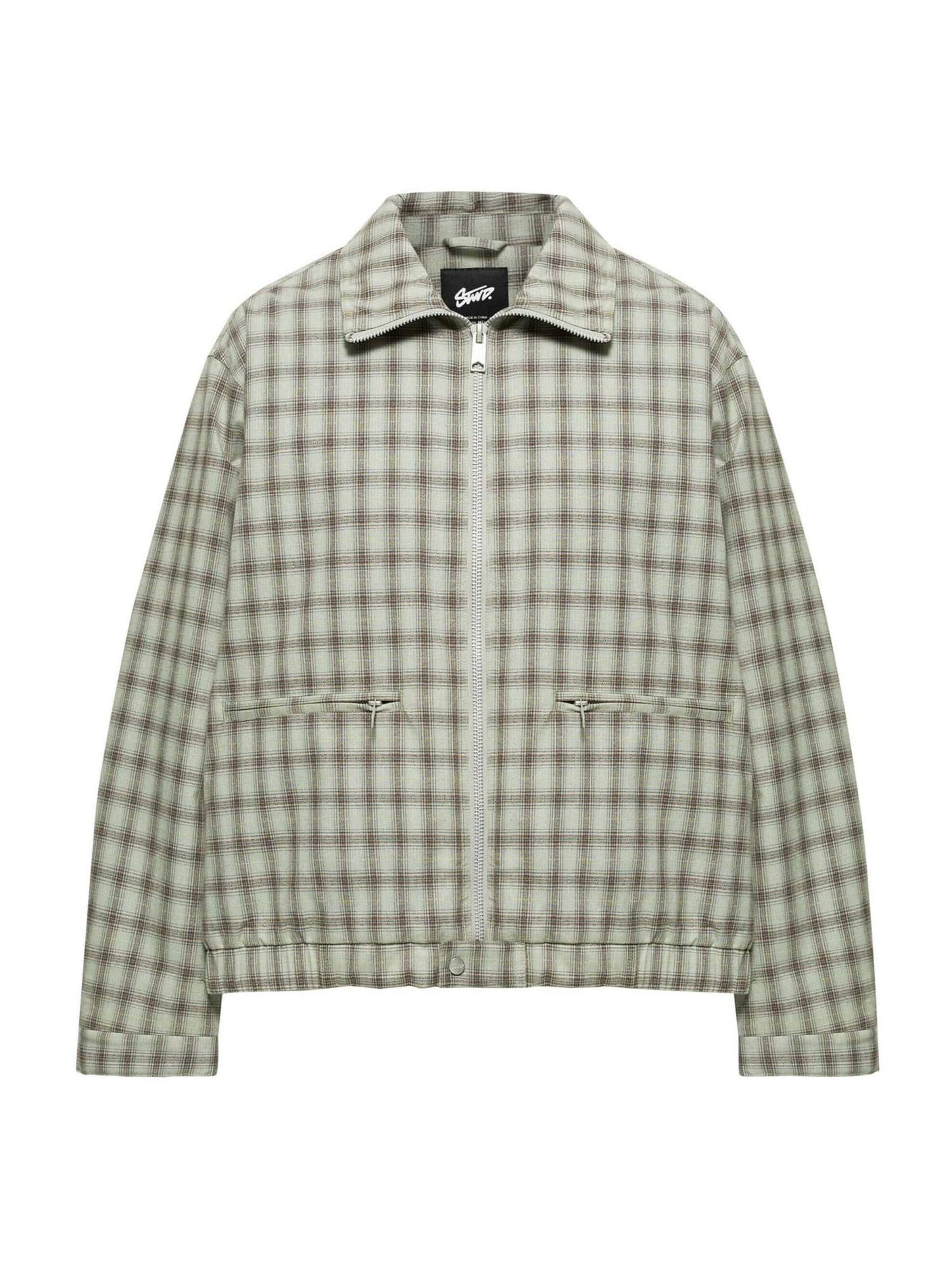 Pull&Bear Tussenjas in S in de kleur Bruin / Lichtgroen, Productweergave