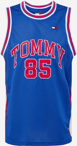 Tommy Jeans Тениска в синьо: отпред