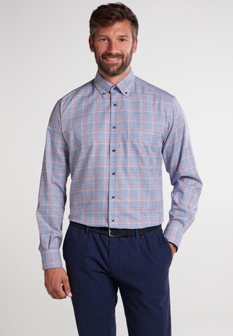 ETERNA Comfort fit Button Up Shirt in Blue: front