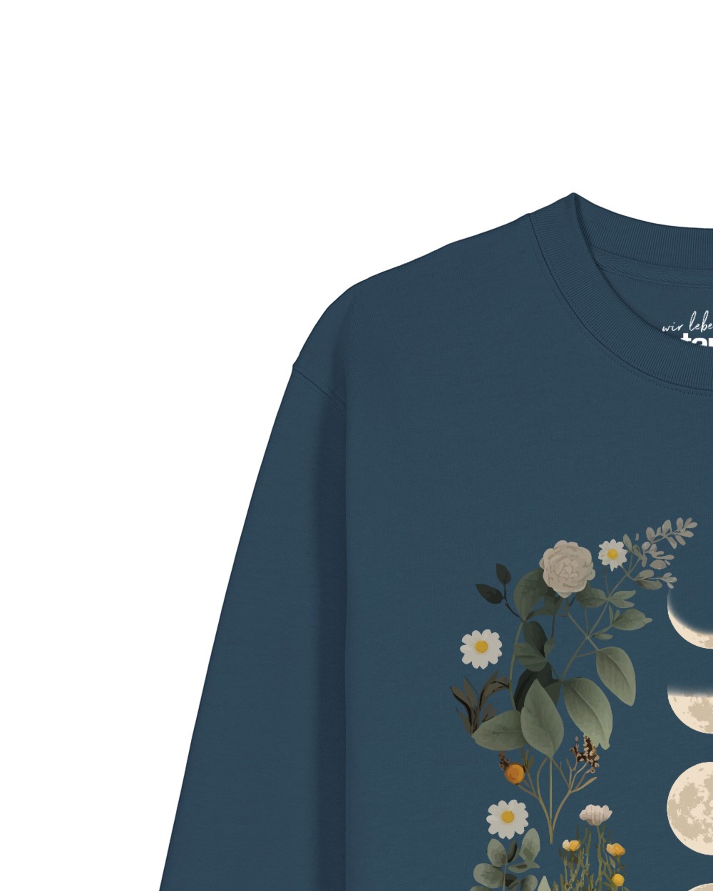 Sweat-shirt 'Moonphases & Flowers' Watapparel en vert