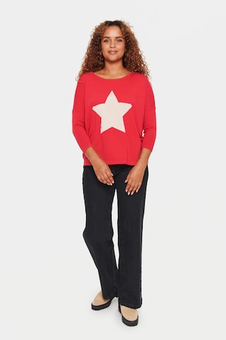 SAINT TROPEZ Sweater 'Baria' in Red