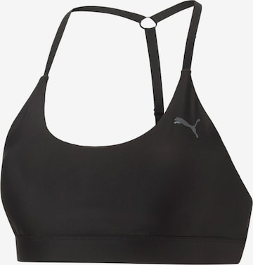 PUMA Bustier Sport bh in Zwart: voorkant