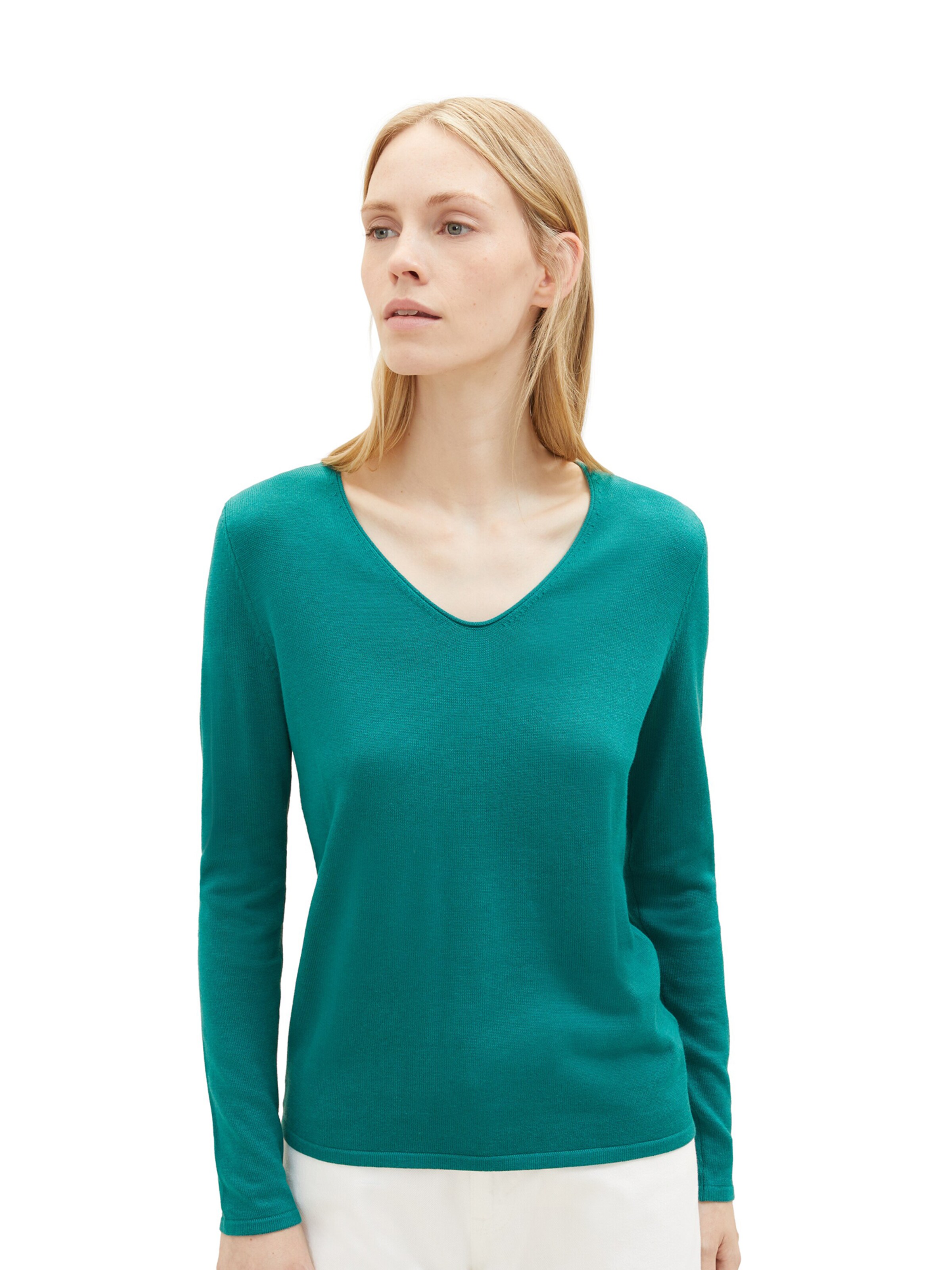 TOM TAILOR Sweater in Green: front