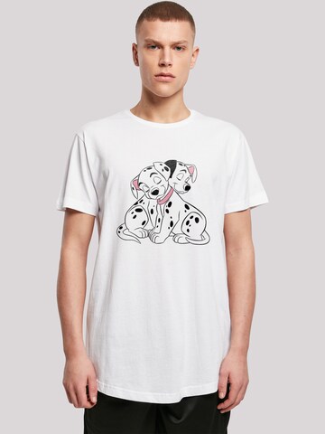 T-Shirt 'Disney 101 Dalmatians Puppy Love' F4NT4STIC en blanc : devant