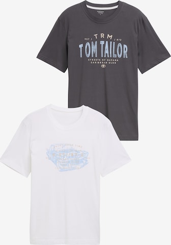 T-Shirt TOM TAILOR en gris : devant