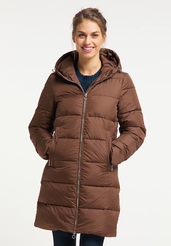 Usha Winter Coat in Brown: front