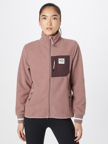 KariTraa Athletic Fleece Jacket 'Røthe' in Grey: front