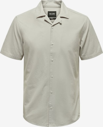 Coupe slim Chemise 'ALVARO' Only & Sons en gris : devant