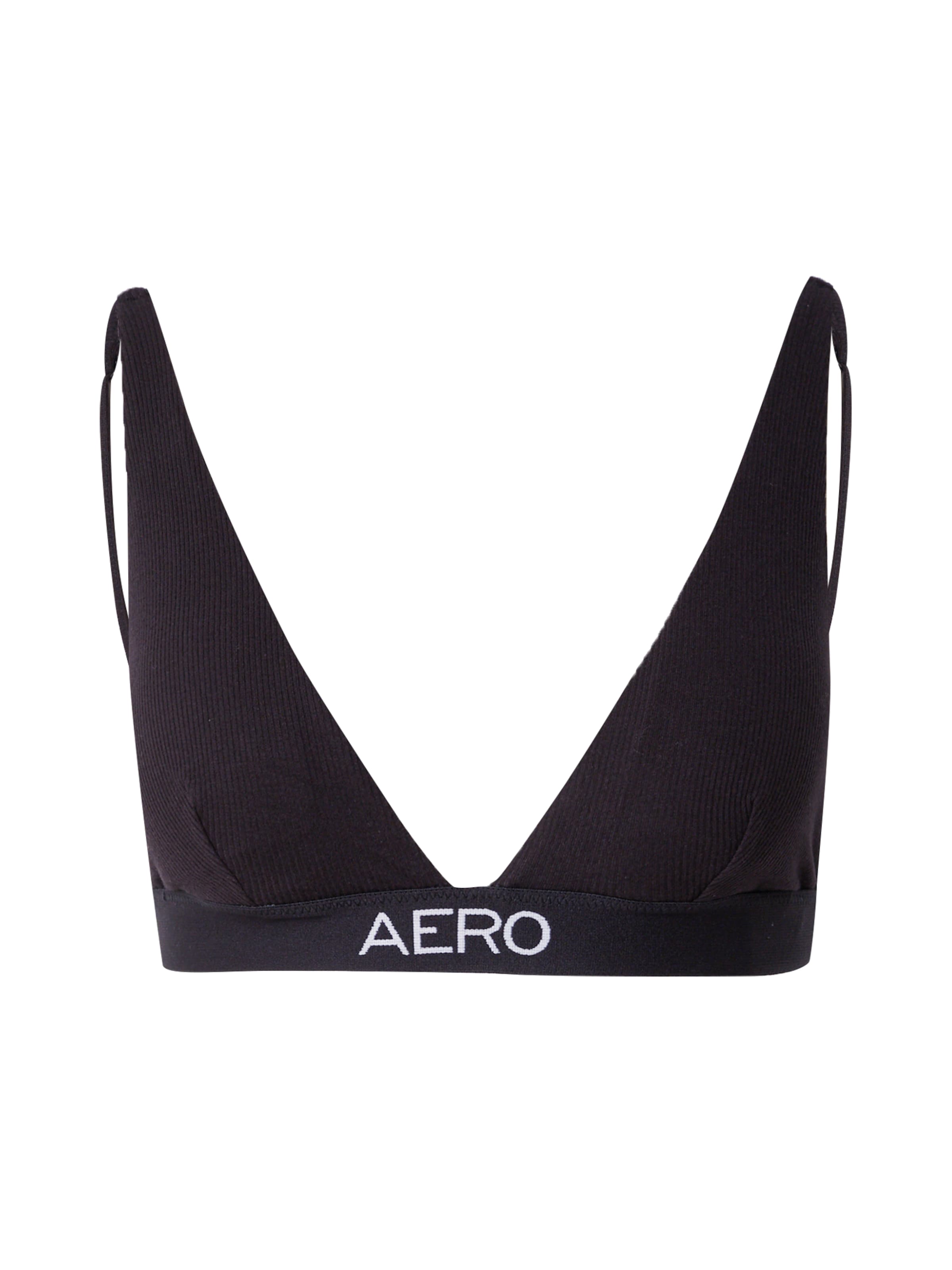 AÉROPOSTALE Trojúhelníková Podprsenka – černá: přední strana